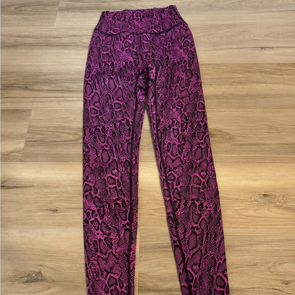 Women's Pink Snake Print Pants